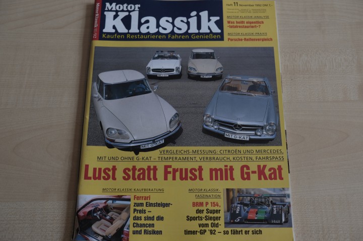 Deckblatt Motor Klassik (11/1992)